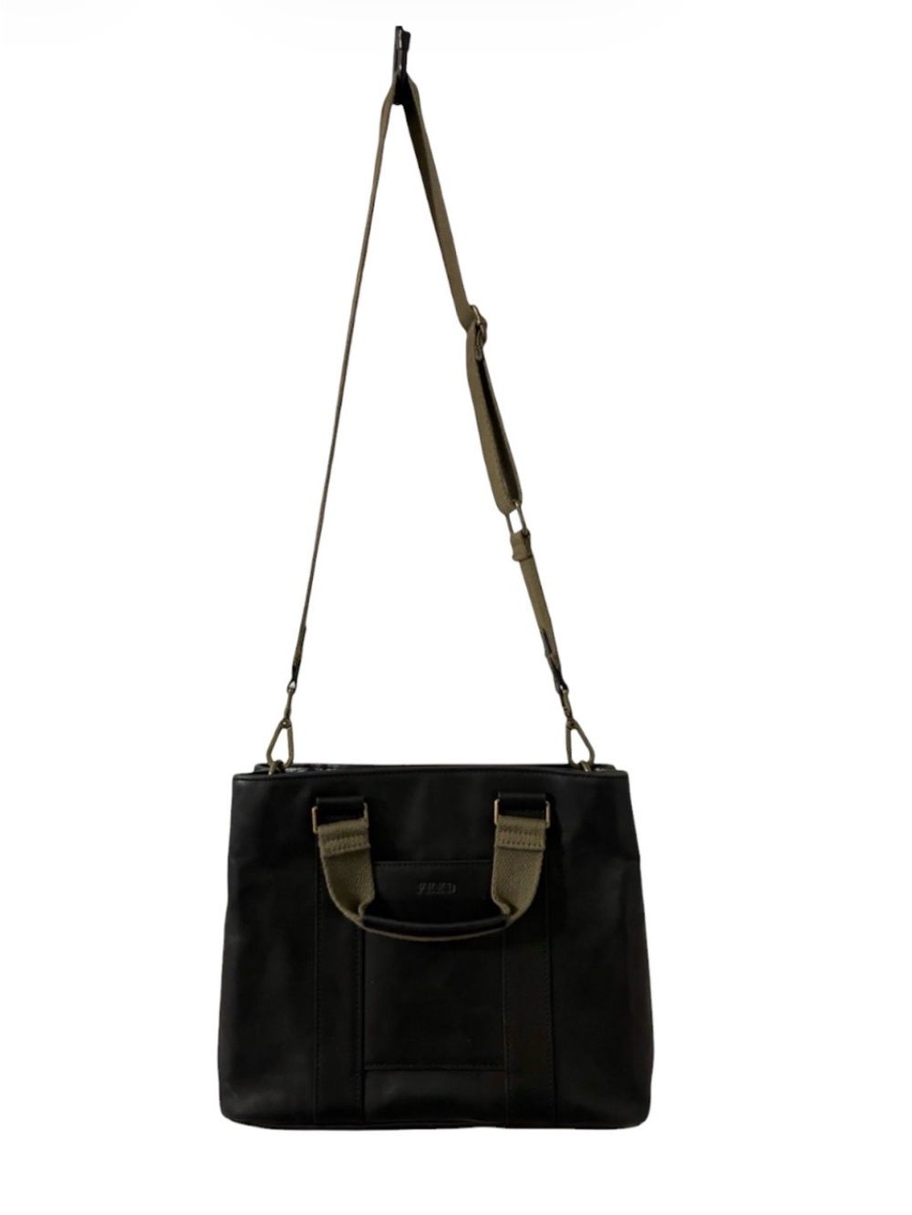 FEED Black Genuine Leather Work Day Crossbody